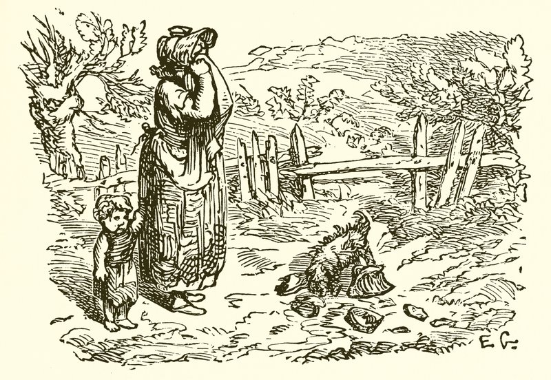 Flickan och mjölkkärlet av Ernest Henry Griset