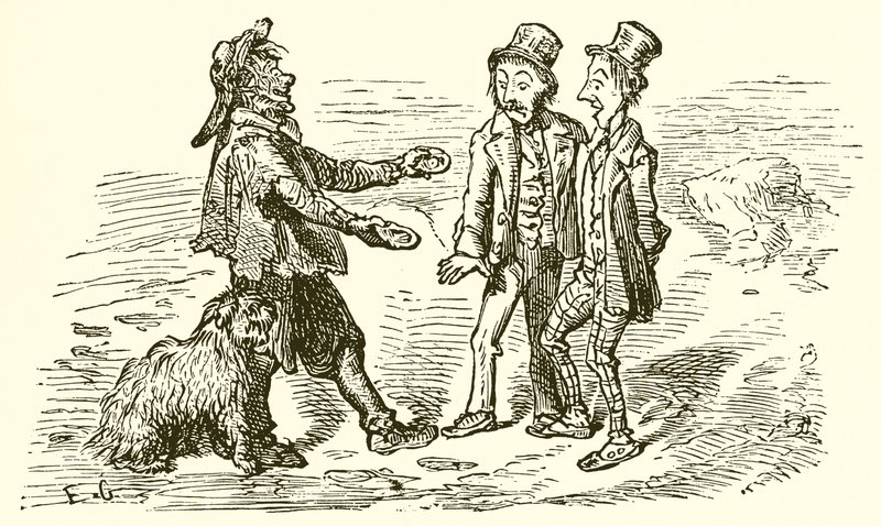 De två resenärerna och ostronet av Ernest Henry Griset
