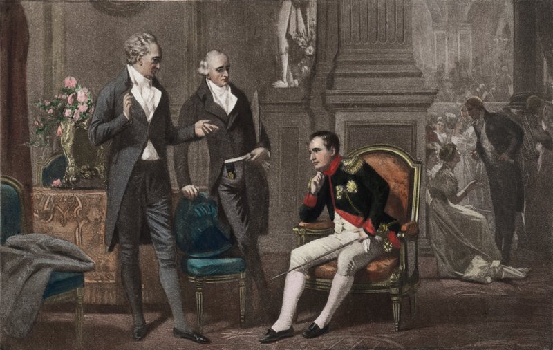 Napoleon, Goethe och Wieland (fotogravyr i färg) av Ernest Hillemacher