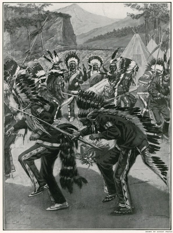 En pittoresk dans av röda indianer av Ernest Prater