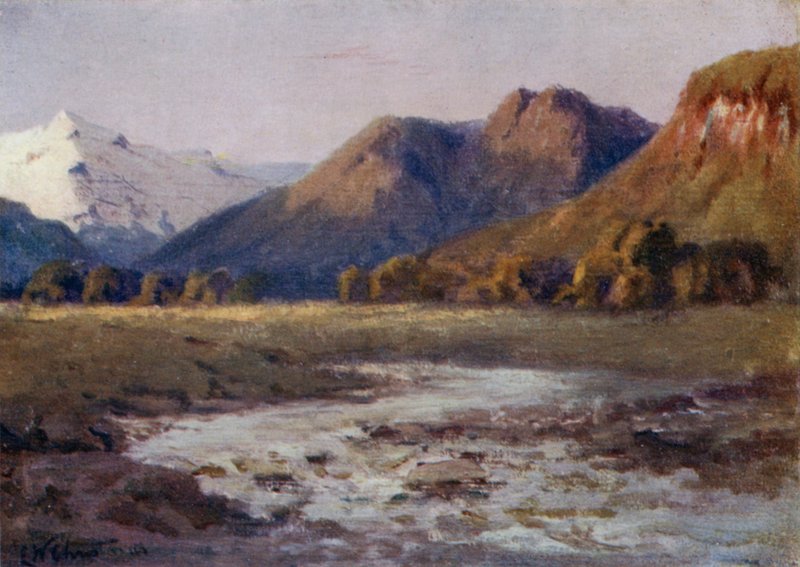 Lägenheterna som ligger mellan Plateau Heights, södra Anderna av Ernest William Christmas