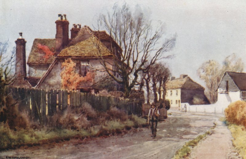 Krita, hus där Dickens tillbringade sin smekmånad (färg litho) av Ernest William Haslehust