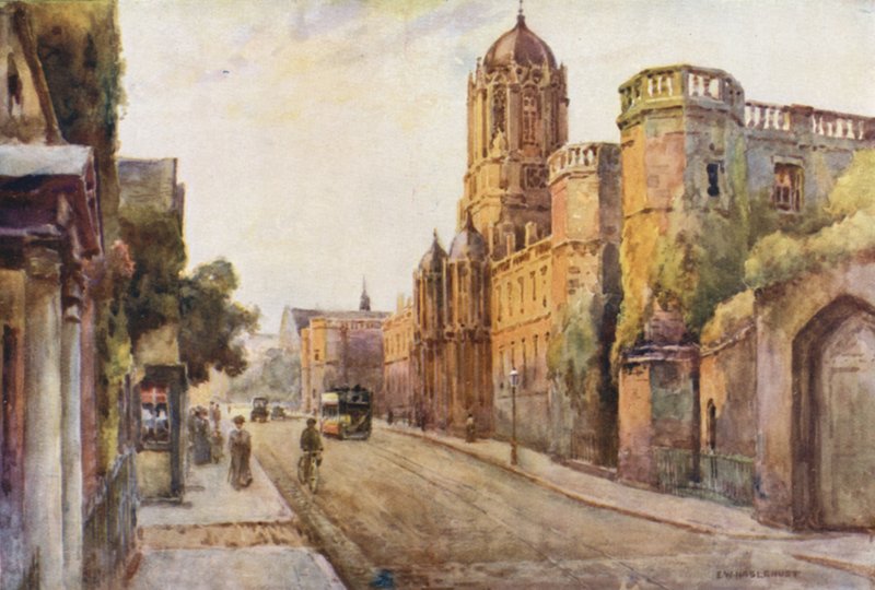 Christ Church (färg litho) av Ernest William Haslehust