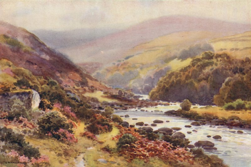 Dartmeet (färg litho) av Ernest William Haslehust