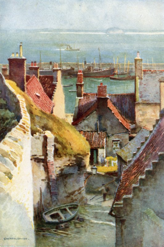 Pittenweem (färg litho) av Ernest William Haslehust