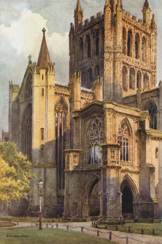Katedralen från nordväst (färg litho) av Ernest William Haslehust