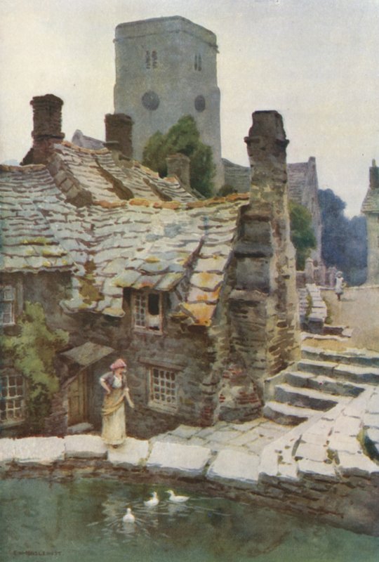 The Mill Pond, Old Swanage (färgmedlemmar) av Ernest William Haslehust