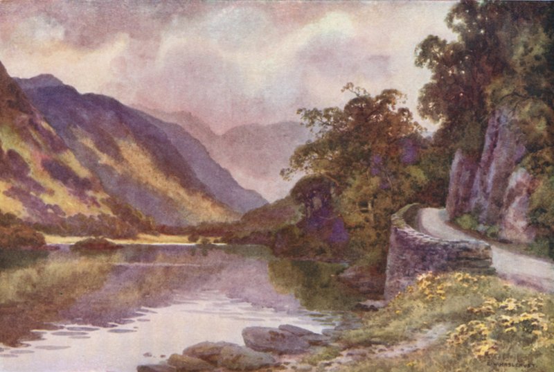 Ullswater (färg litho) av Ernest William Haslehust