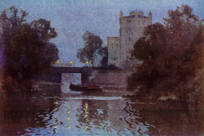 "Venedig i London", Paddington (färg litho) av Ernest William Haslehust