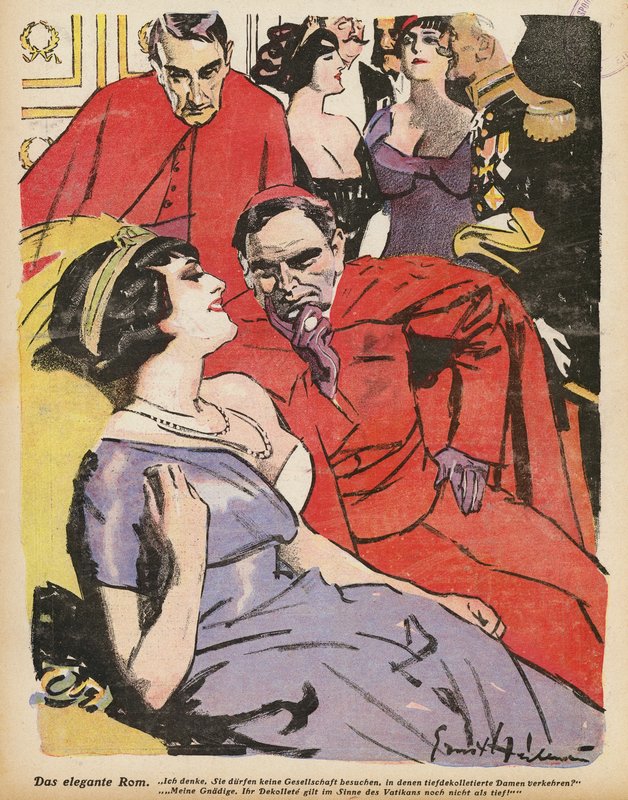 Elegant Rom (färg litho) av Ernst (after) Heilemann