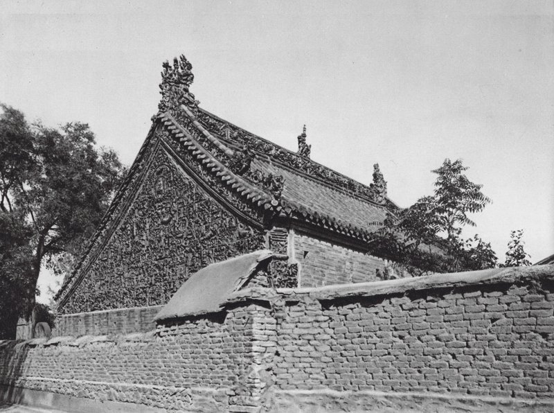 Tsing yang shu, Shantung, sal med glaserade terrakottareliefer i Tai shan-gudinnans tempel (s/v-foto) av Ernst Boerschmann