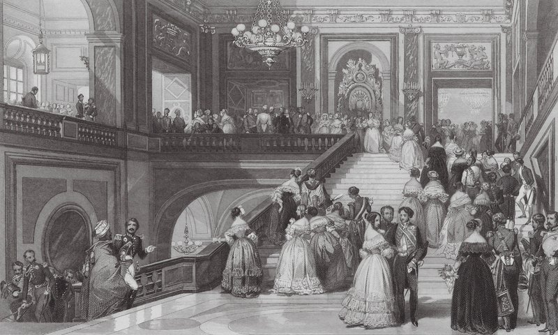 Grand Fete, slottet i Versailles (gravyr) av Eugene Louis (after) Lami