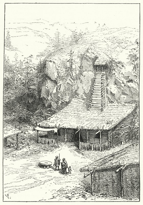 Arisk bostad i det antika Indien av Eugene Emmanuel after Viollet le Duc