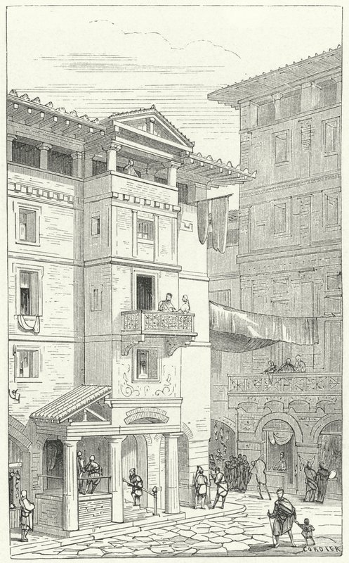 Gata i antikens Rom av Eugene Emmanuel after Viollet le Duc