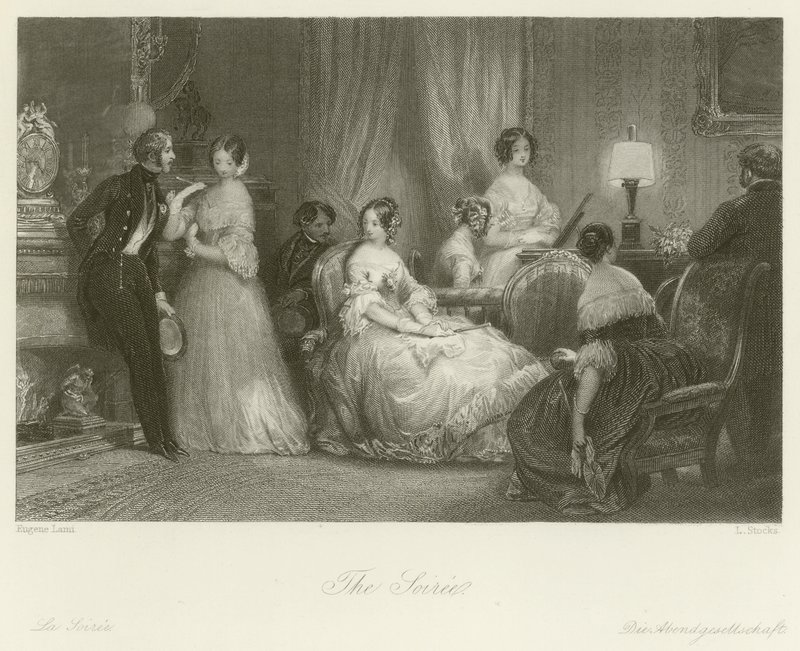 Soiree av Eugene-Louis Lami