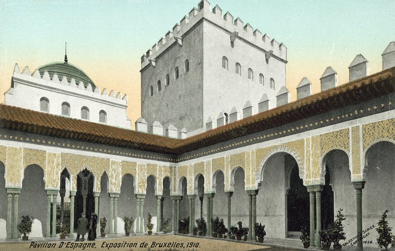 Spanska paviljongen, Brysselutställningen, 1910 av European Photographer