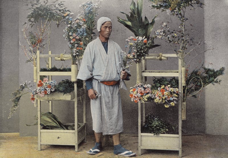 En blomstersäljare i Japan av European Photographer