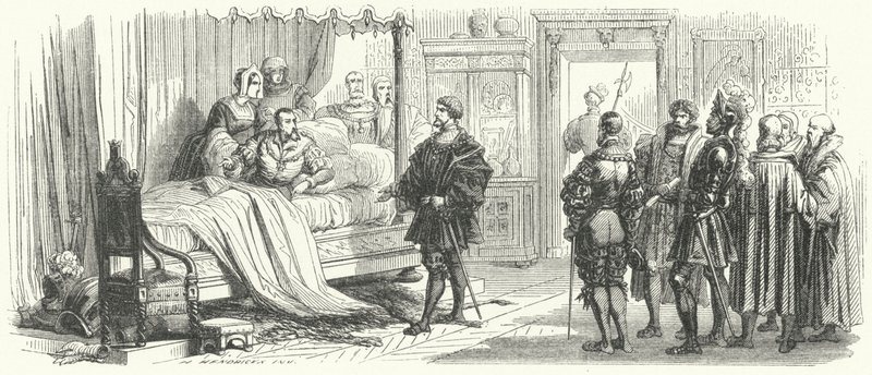 Möte mellan den helige romerske kejsaren Karl V och hans fånge, kung Frans I av Frankrike, i Madrid, 1525 av European School
