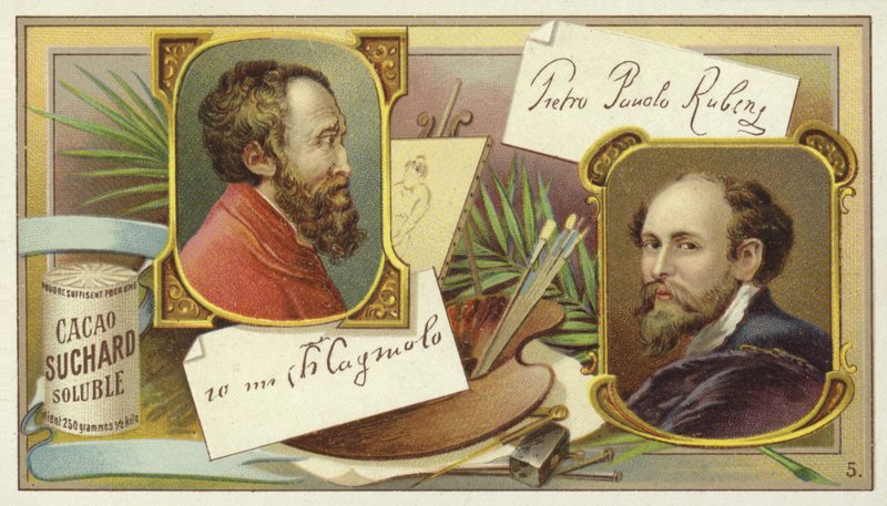 Michelangelo och Peter Paul Rubens av European School