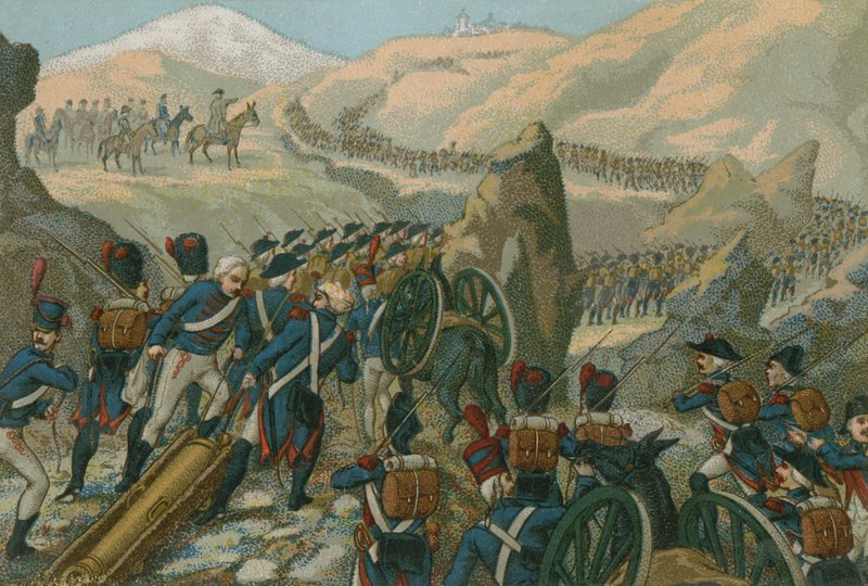 Napoleons armé korsade det stora St Bernardpasset in i Italien, maj 1800 av European School
