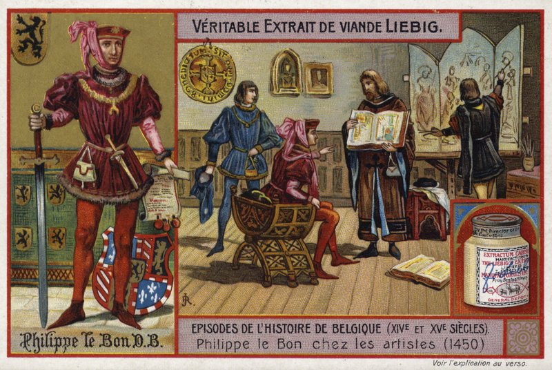 Filip den gode, hertig av Bourgogne, möte med konstnärer, 1450 av European School