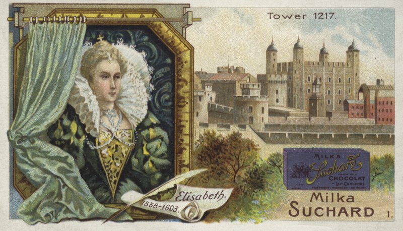Drottning Elizabeth I av England och Tower of London av European School