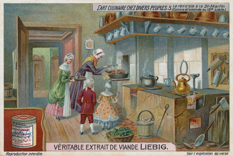 Rosta en gås på St Martins dag, Tyskland, 1700-talet av European School