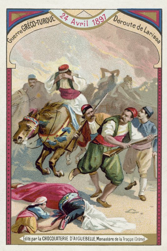 Grekernas rutt vid Larissa, grekisk-turkiska kriget, 24 april 1897 av European School