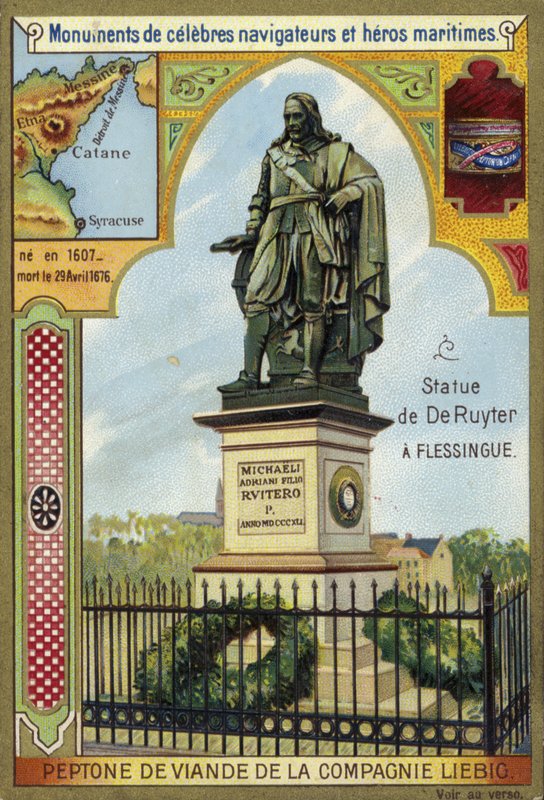 Staty av Michiel de Ruyter, holländsk amiral, Flushing, Nederländerna av European School