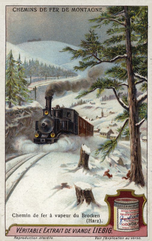 Ånglok på Brocken Railway, Harzbergen, Tyskland av European School