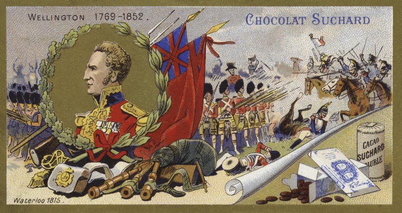 Hertigen av Wellington och slaget vid Waterloo, 1815 av European School