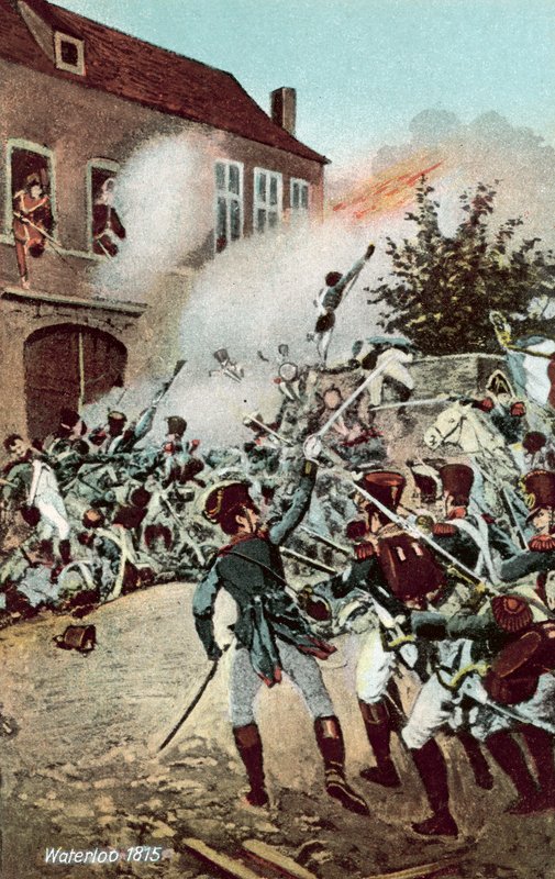 Waterloo 1815, Attack av gården Hougoumont av European School
