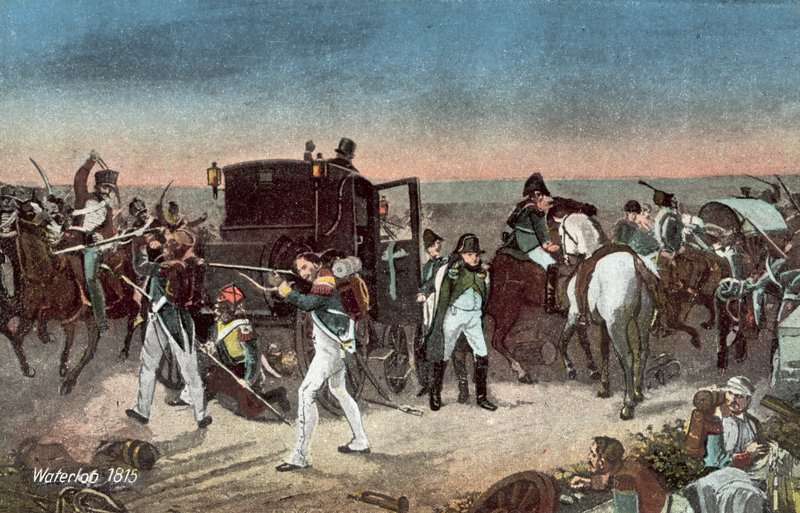 Waterloo 1815, tillfångatagandet av Napoleons vagn av European School