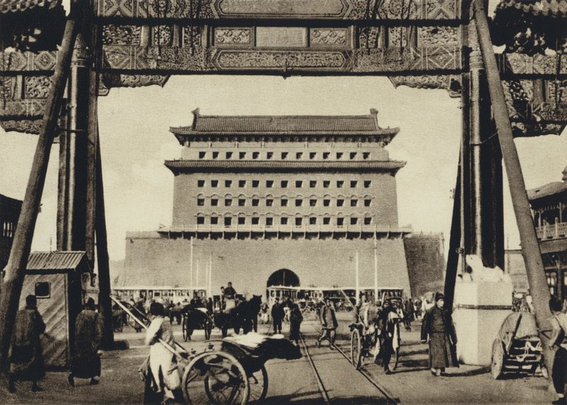 Kina, Peking, Stadsport (svartvitt foto) av European Photographer