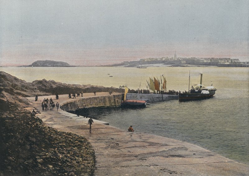 Bay of Saint-Malo, sett från Dinard (färgat foto) av European Photographer