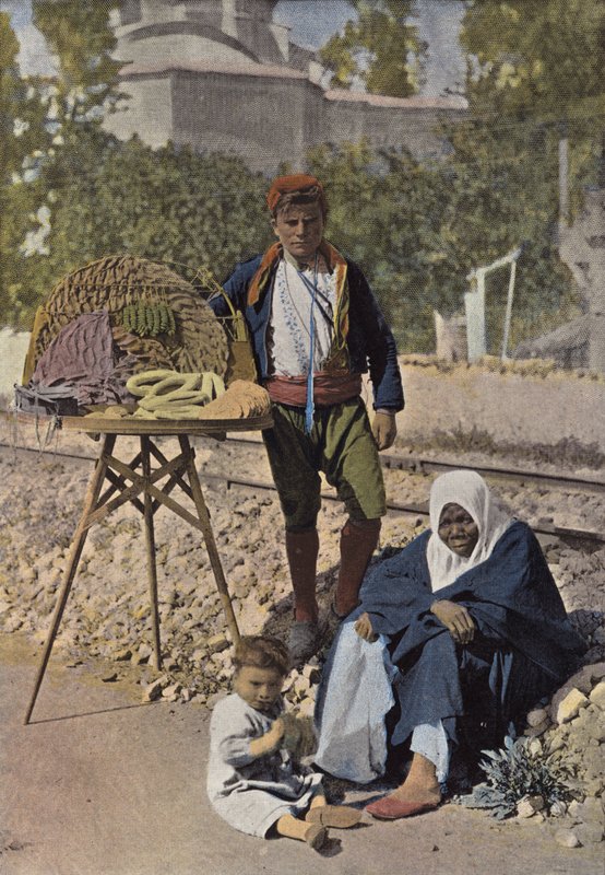 Ambulerande köpman i Konstantinopel av European Photographer