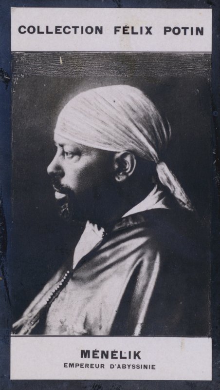 Menelick, kejsare av Abessinien (1844) (s/v foto) av European Photographer
