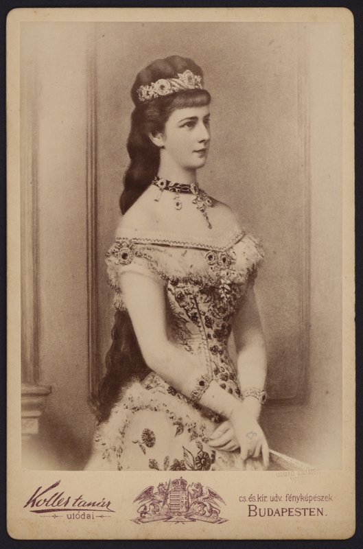 Porträtt, kejsarinnan Elizabeth av Österrike, känd som Sisi (s/v-foto) av European Photographer