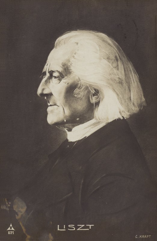 Porträtt av Franz Liszt av European Photographer