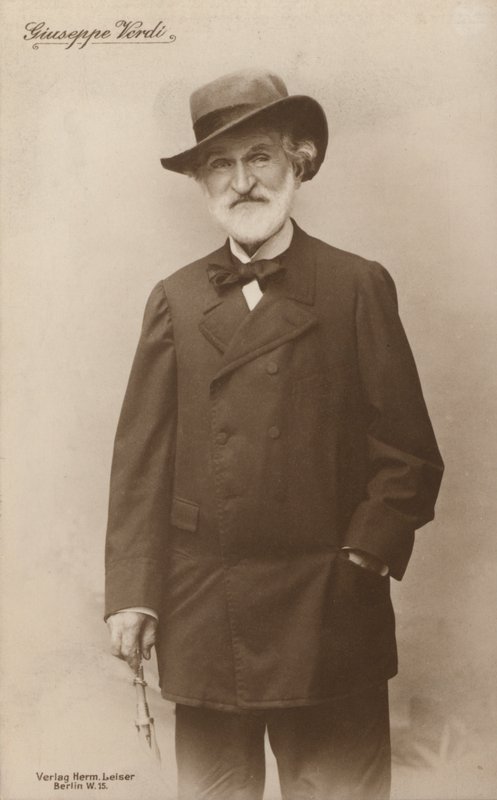 Porträtt av Giuseppe Verdi, operakompositör (svartvitt foto) av European Photographer