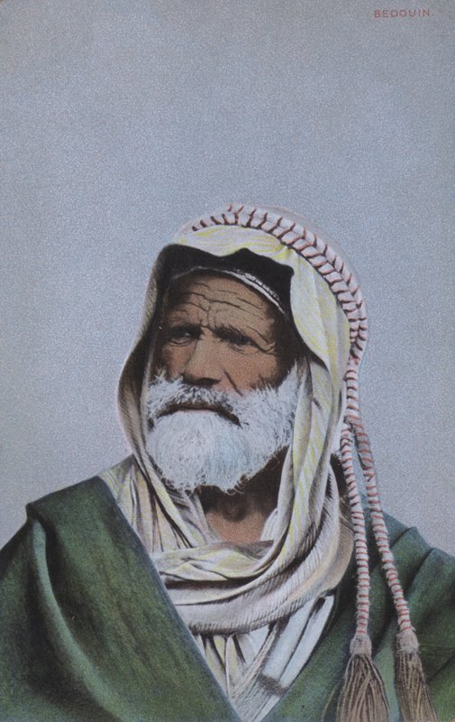 Porträtt av en beduinman, Nordafrika (färgfoto) av European Photographer
