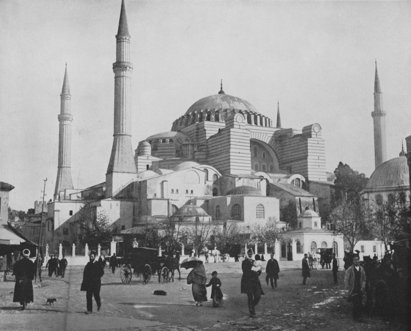 Moskén i St Sofia, Konstantinopel (s/v foto) av European Photographer