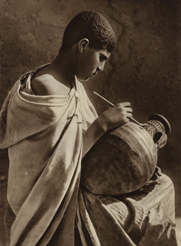 Tunis, krukmakarlärling (svartvitt foto) av European Photographer