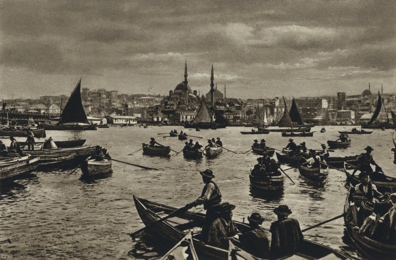 Turkiet, Konstantinopel, På Gyllene hornet (s/v foto) av European Photographer