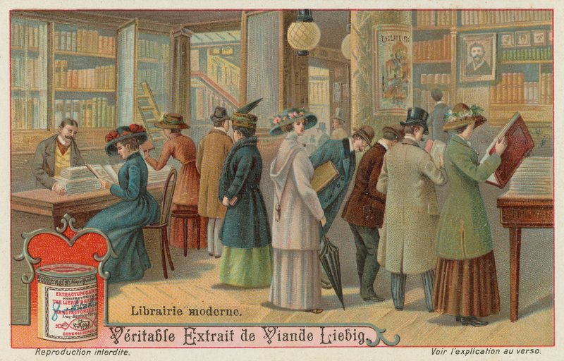 En modern bokhandel (tidigt 1900-tal) av European School
