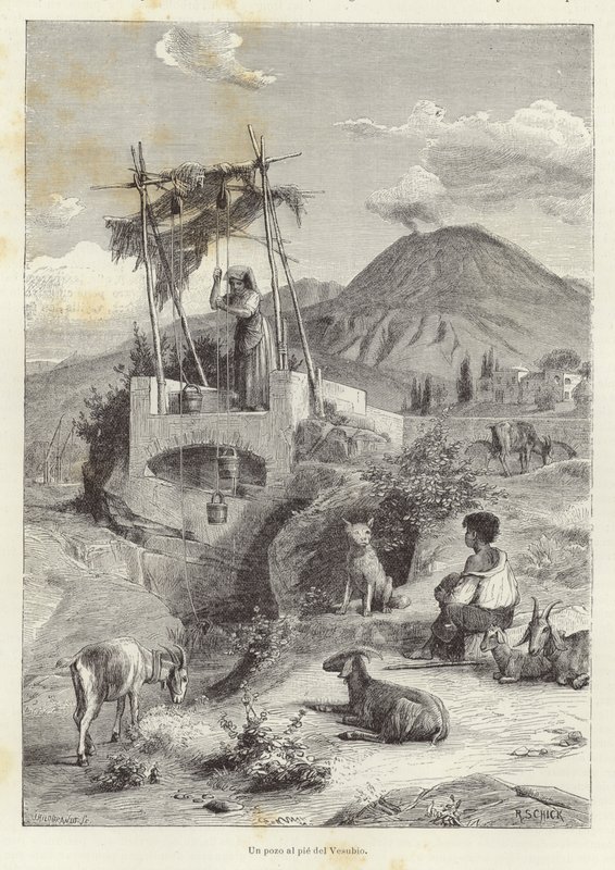 En brunn vid foten av Vesuvius av European School