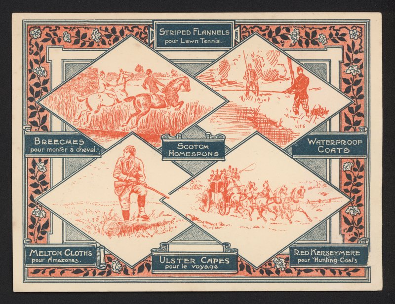 Annons för en leverantör av friluftskläder (färg litho) av European School