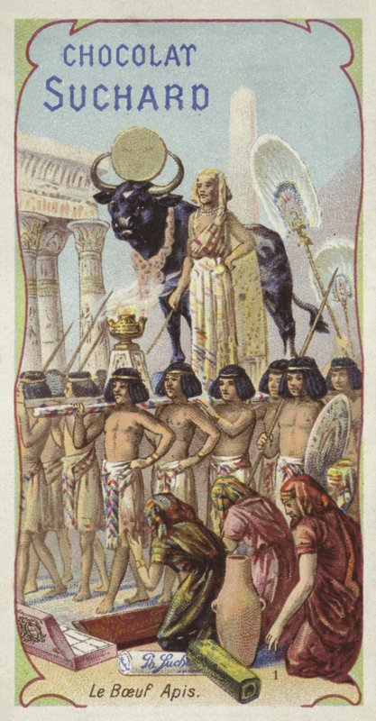 Forntida egyptisk tjurgud Apis av European School