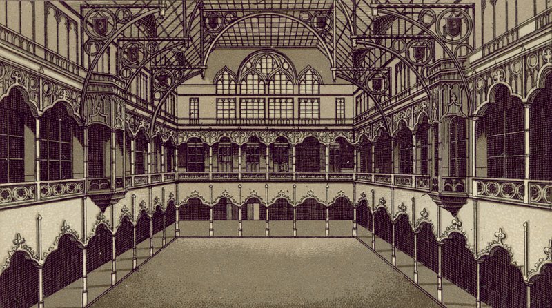 Anvers / Antwerpen: Börs (litografi) av European School