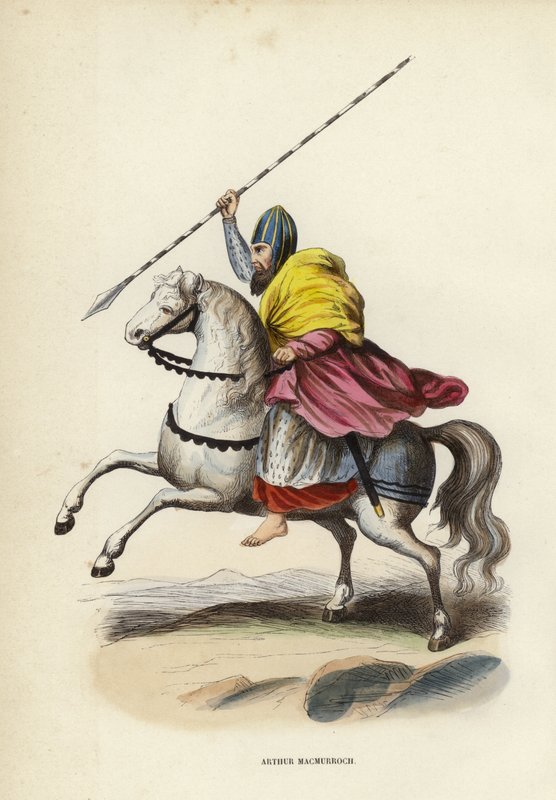 Arthur Macmurroch (färgad gravyr) av European School